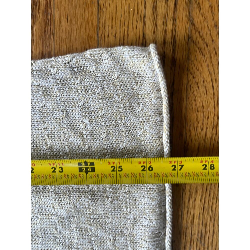 EILEEN FISHER Beige 100% Linen T Shirt Tee Blouse Top Women's Size Medium - Picture 7 of 9